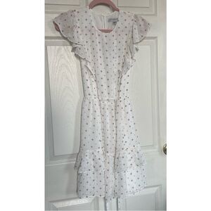 (8) H&M| Tobi ruffle skater dress| geo ditsy